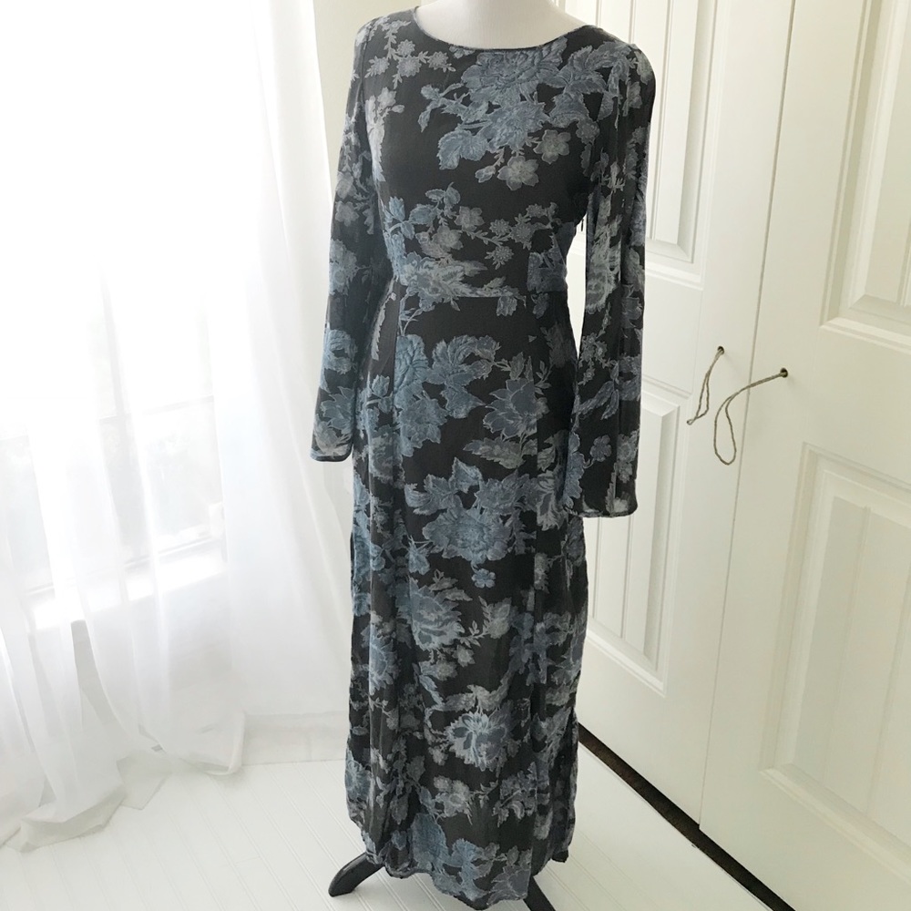 Free people bell sleeve maxi dress